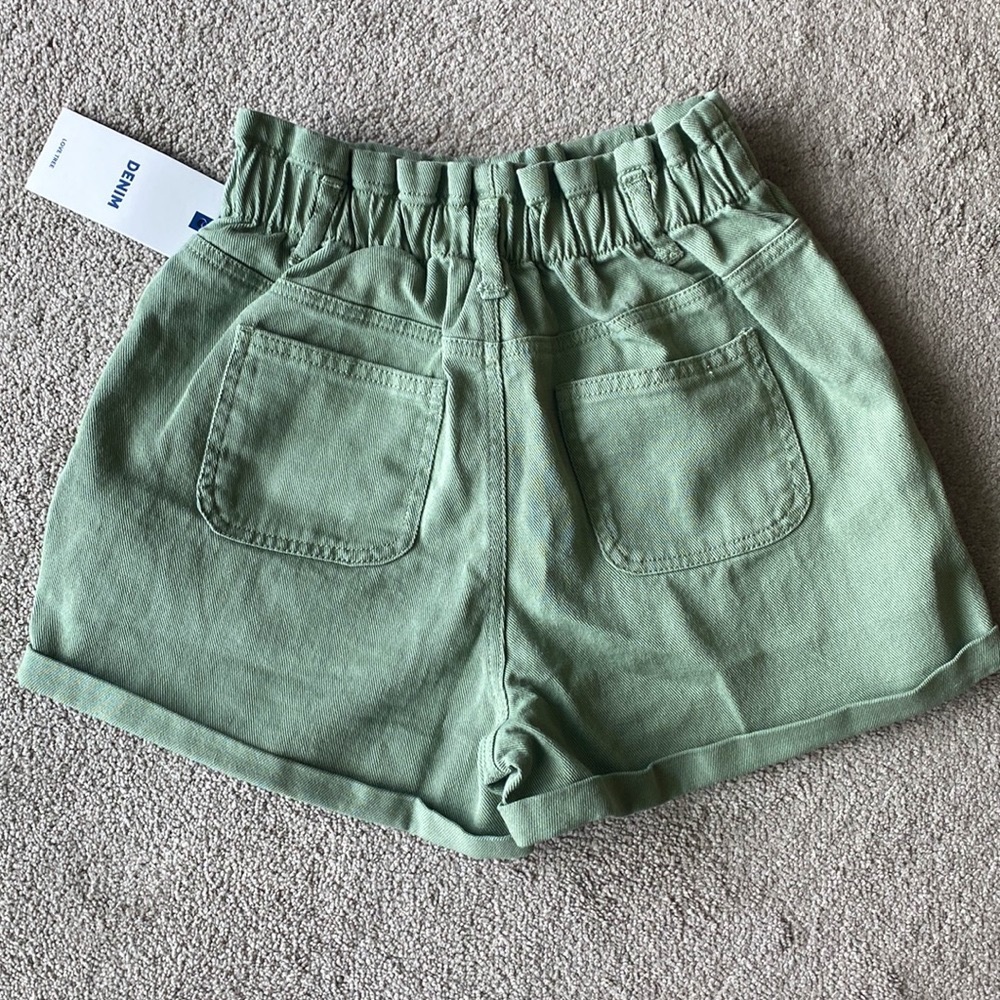 Love Tree Paperbag Denim Mom Shorts - Picture 2 of 2